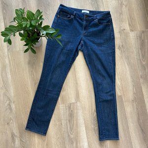 LOFT "Curvy Skinny" Jeans in Dark Blue Wash